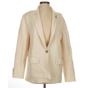 Dodiee Women's‎ Cashmere Blend Blazer Jacket Single Button Size S Read